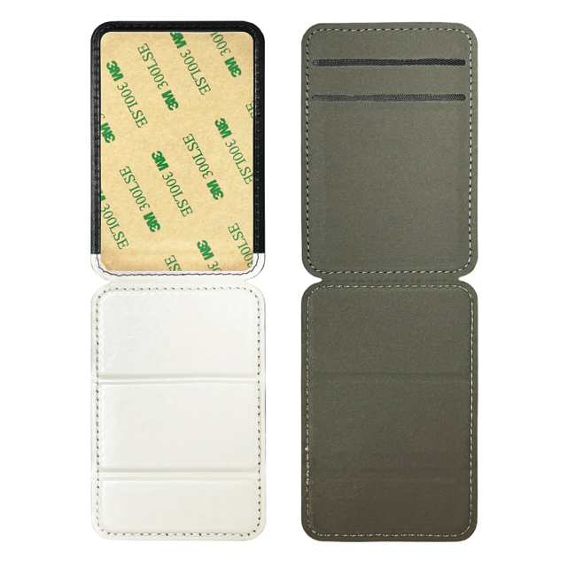 New Arrival Sublimation PU Leather Card Holder with Stand Adhesive and Magnetic Style Available