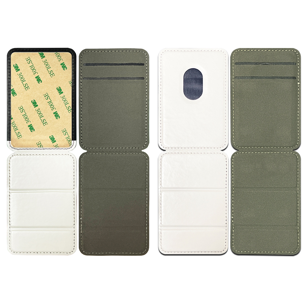 New Arrival Sublimation PU Leather Card Holder with Stand Adhesive and Magnetic Style Available