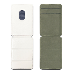 New Arrival Sublimation PU Leather Card Holder with Stand Adhesive and Magnetic Style Available