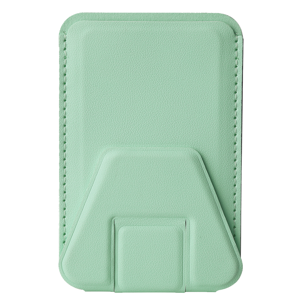 New Arrival PU Leather Card Holder with Adhesive Stick-on Stand Colorful Card Holder with Stand for Back of Phone