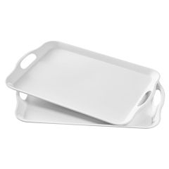 New Arrival Sublimation Plastic Serving Dinner Tray with Handle Food Tray Stackable Party Trays for Dinner Snacks