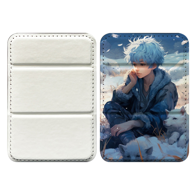 New Arrival Sublimation PU Leather Card Holder with Stand Adhesive and Magnetic Style Available