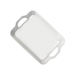 New Arrival Sublimation Plastic Serving Dinner Tray with Handle Food Tray Stackable Party Trays for Dinner Snacks