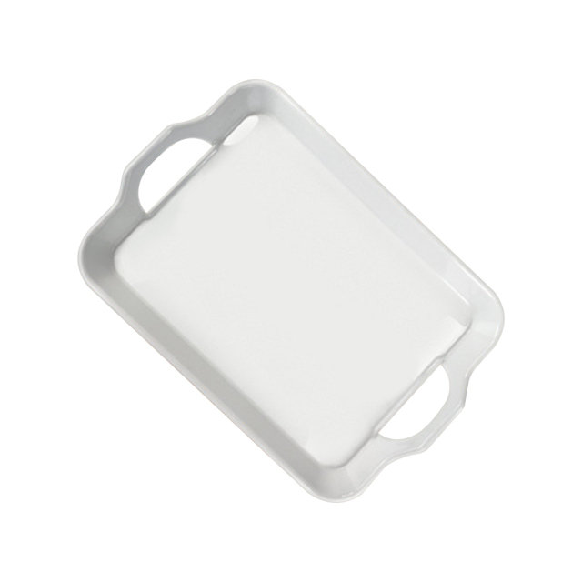 New Arrival Sublimation Plastic Serving Dinner Tray with Handle Food Tray Stackable Party Trays for Dinner Snacks