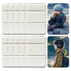 New Arrival Sublimation PU Leather Card Holder with Stand Adhesive and Magnetic Style Available