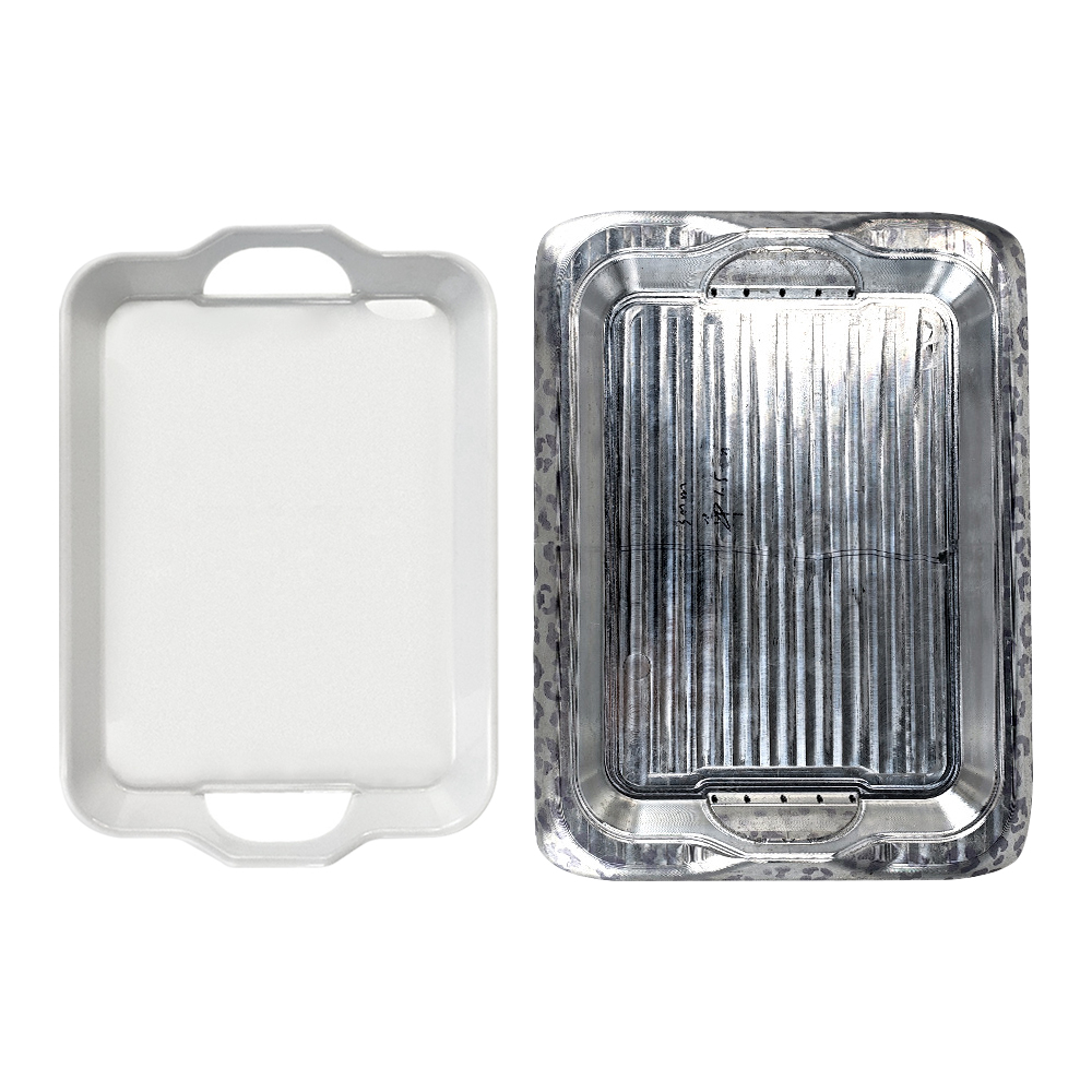 New Arrival Sublimation Plastic Serving Dinner Tray with Handle Food Tray Stackable Party Trays for Dinner Snacks