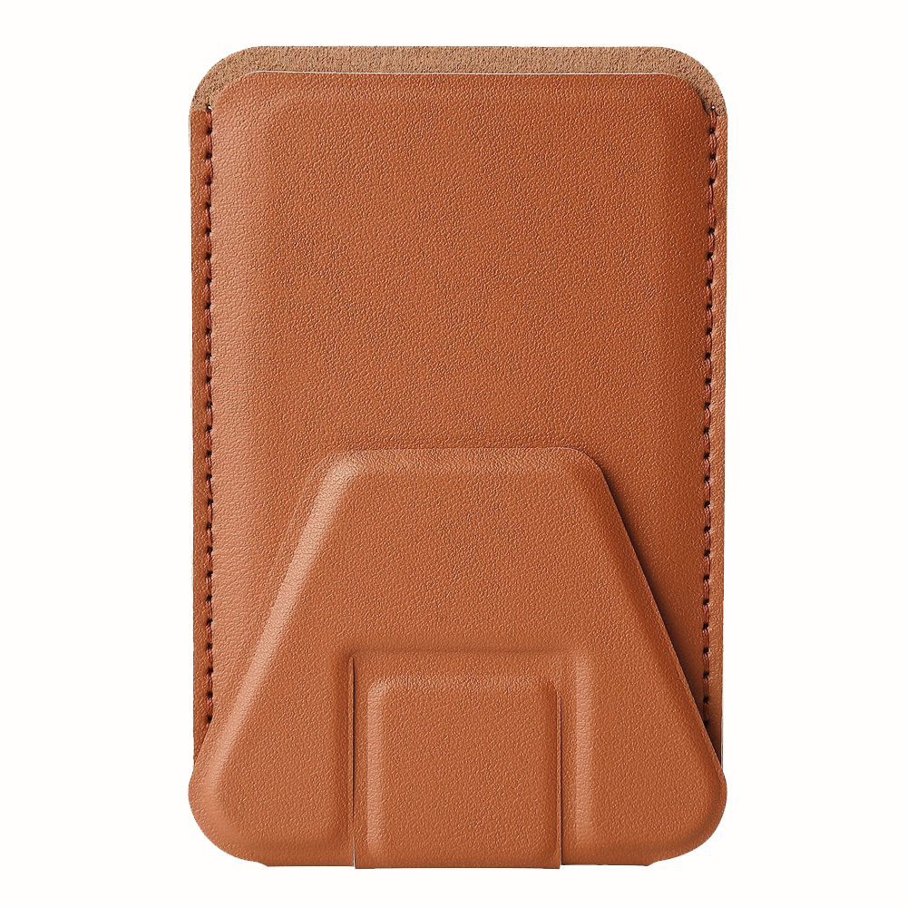 New Arrival PU Leather Card Holder with Adhesive Stick-on Stand Colorful Card Holder with Stand for Back of Phone