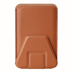 New Arrival PU Leather Card Holder with Adhesive Stick-on Stand Colorful Card Holder with Stand for Back of Phone