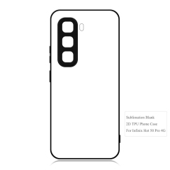 New Arrival Sublimation 2D TPU Phone Case for Infinix Hot 10 Lite,Infinix Hot 50 Series with Aluminum Insert