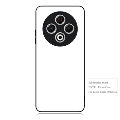 New Arrival For Tecno Spark 20 Pro+  Sublimation 2D TPU Phone Case Cover With Aluminum Insert