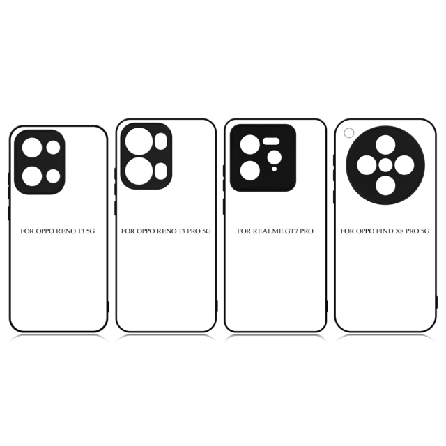 New Arrival Sublimation 2D TPU Phone Case for OPPO Reno 12 Series DIY Shell With Aluminum Sheet