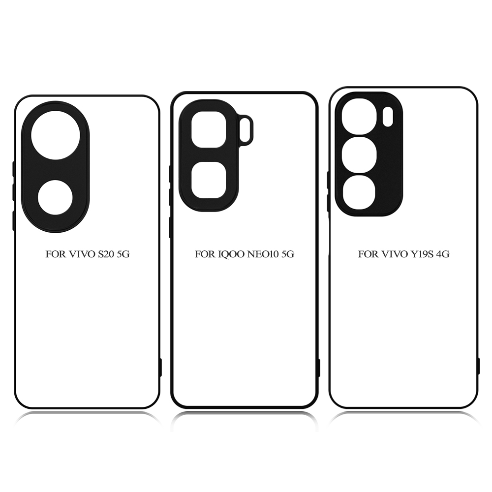Sublimation Blank 2D TPU Phone Case With Metal Insert For Vivo Y Series Y19 /Y75 5G Y20 Y21 /Y21S/ Y16/Y32/Y33T/Y33S/Y50/Y70S/Y51S/IQOO U1/ Y77
