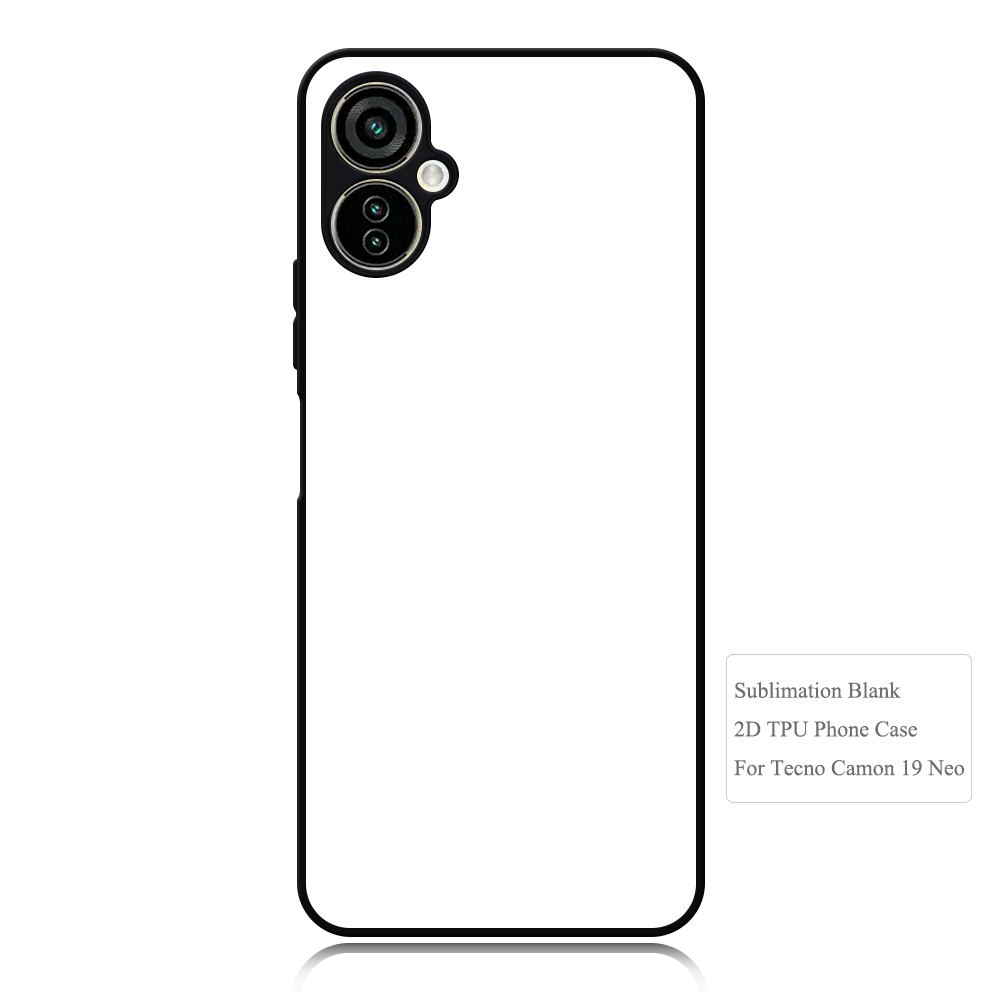 For Tecno Camon Series Camon 20/19/18/17/16/12 Sublimation 2D TPU Phone Case Soft Silicone Blank Phone Cover With Aluminum Insert