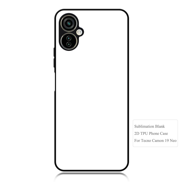 For Tecno Camon Series Camon 20/19/18/17/16/12 Sublimation 2D TPU Phone Case Soft Silicone Blank Phone Cover With Aluminum Insert