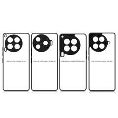 Smooth Sides!!! Sublimation 2D TPU Phone Case With Aluminum Insert For Tecno Camon 20/20 Pro