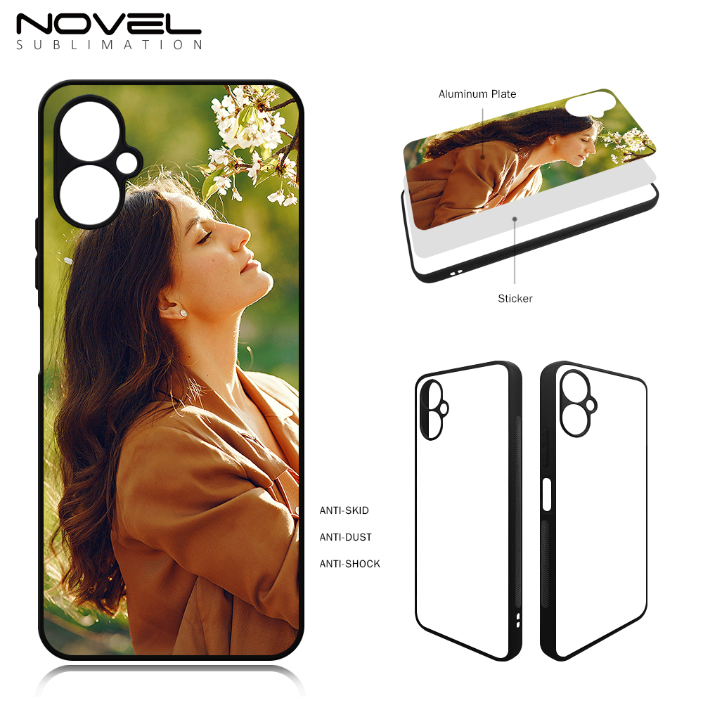 For Tecno Camon Series Camon 20/19/18/17/16/12 Sublimation 2D TPU Phone Case Soft Silicone Blank Phone Cover With Aluminum Insert