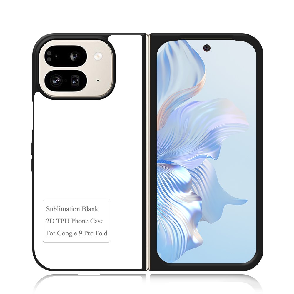 Sublimation Blank 2D TPU Phone Case for Google Pixel Fold,Google 9 Pro Fold DIY Shell With Aluminum Insert