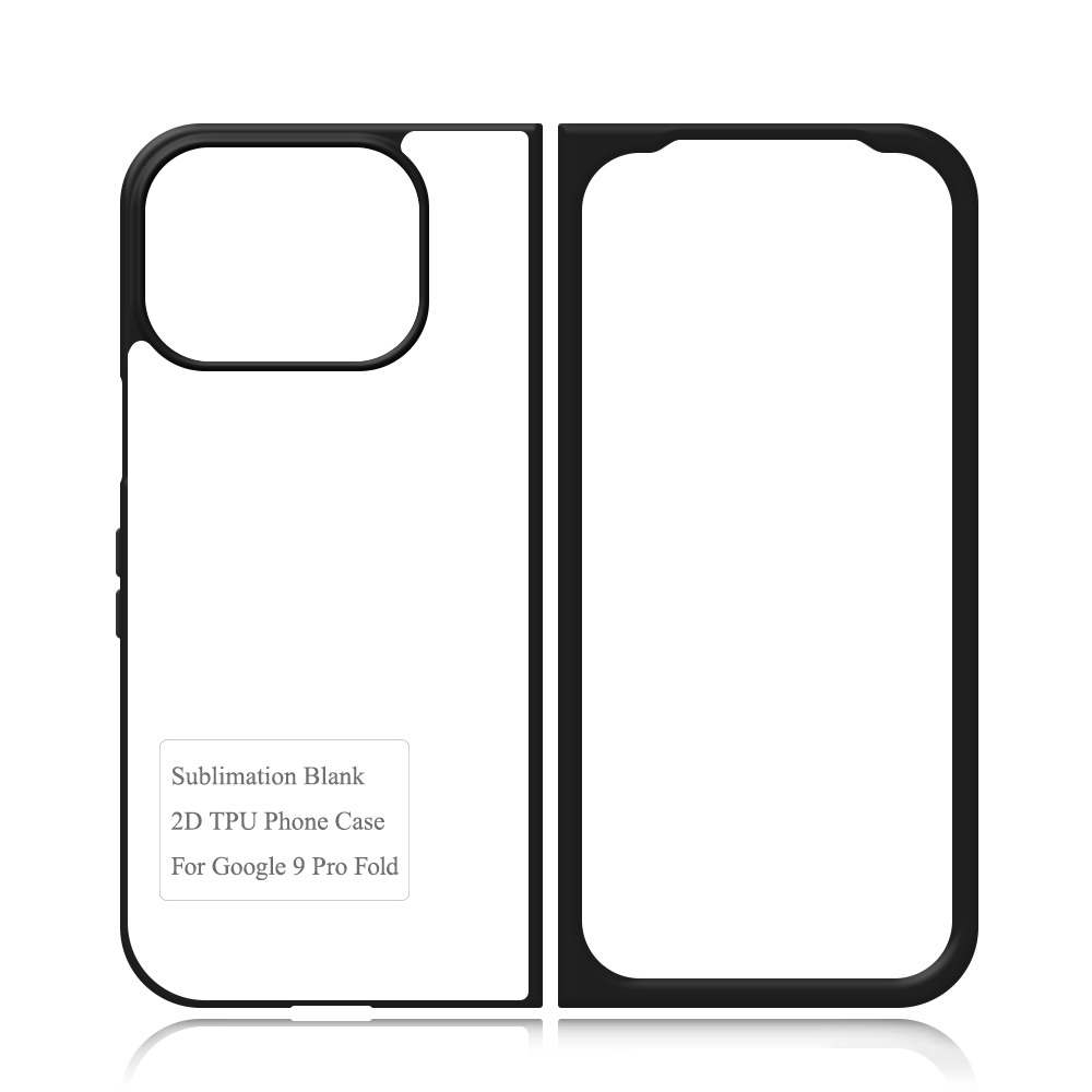 Sublimation Blank 2D TPU Phone Case for Google Pixel Fold,Google 9 Pro Fold DIY Shell With Aluminum Insert