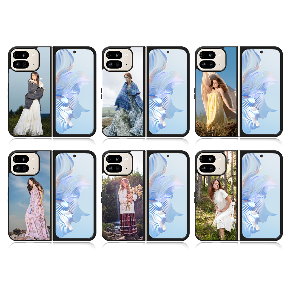 Sublimation Blank 2D TPU Phone Case for Google Pixel Fold,Google 9 Pro Fold DIY Shell With Aluminum Insert