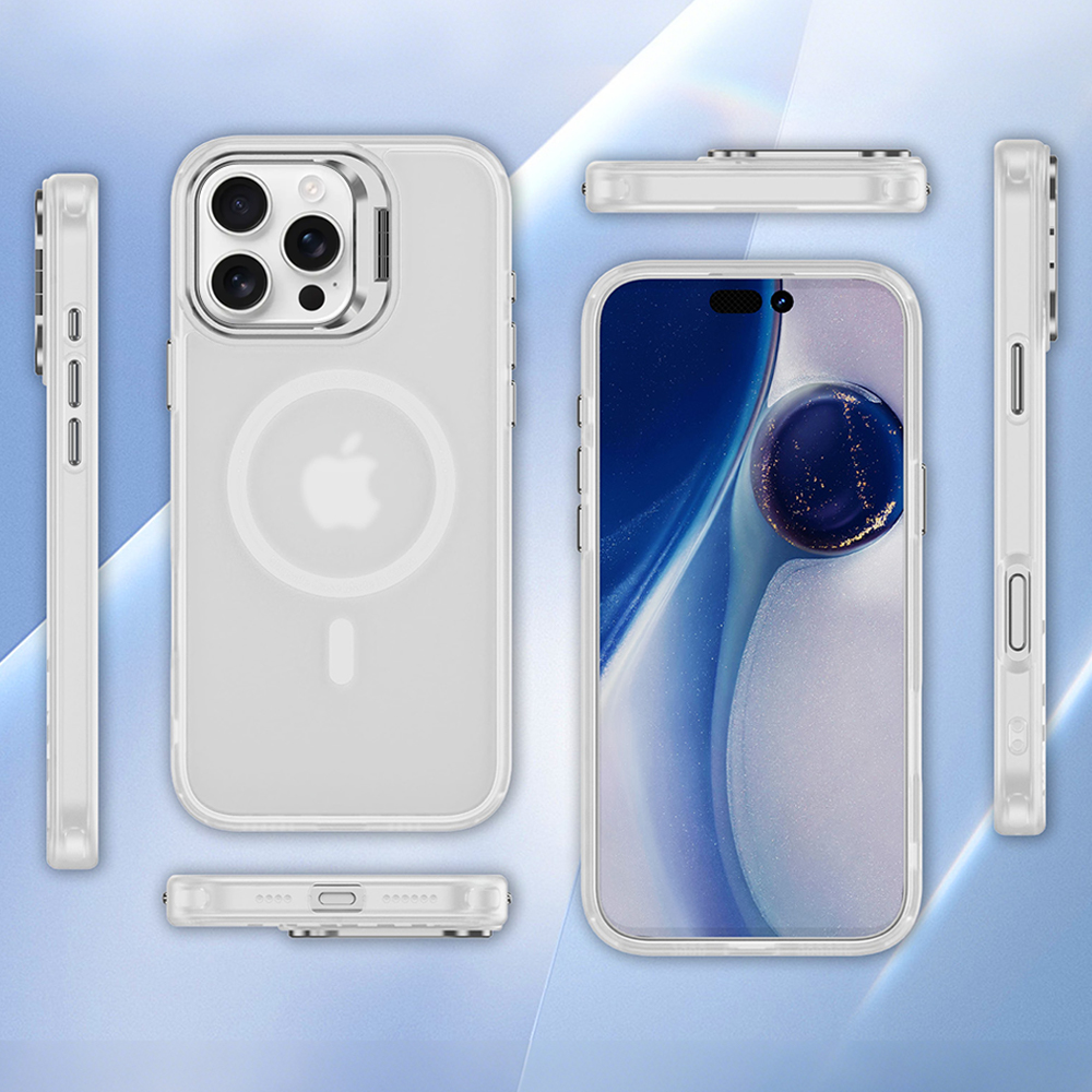 Skin-friendly Magnetic Mobile Phone Case fo iPhone 16,15,14,13,12,11 Series Phone Case with Lens Holder