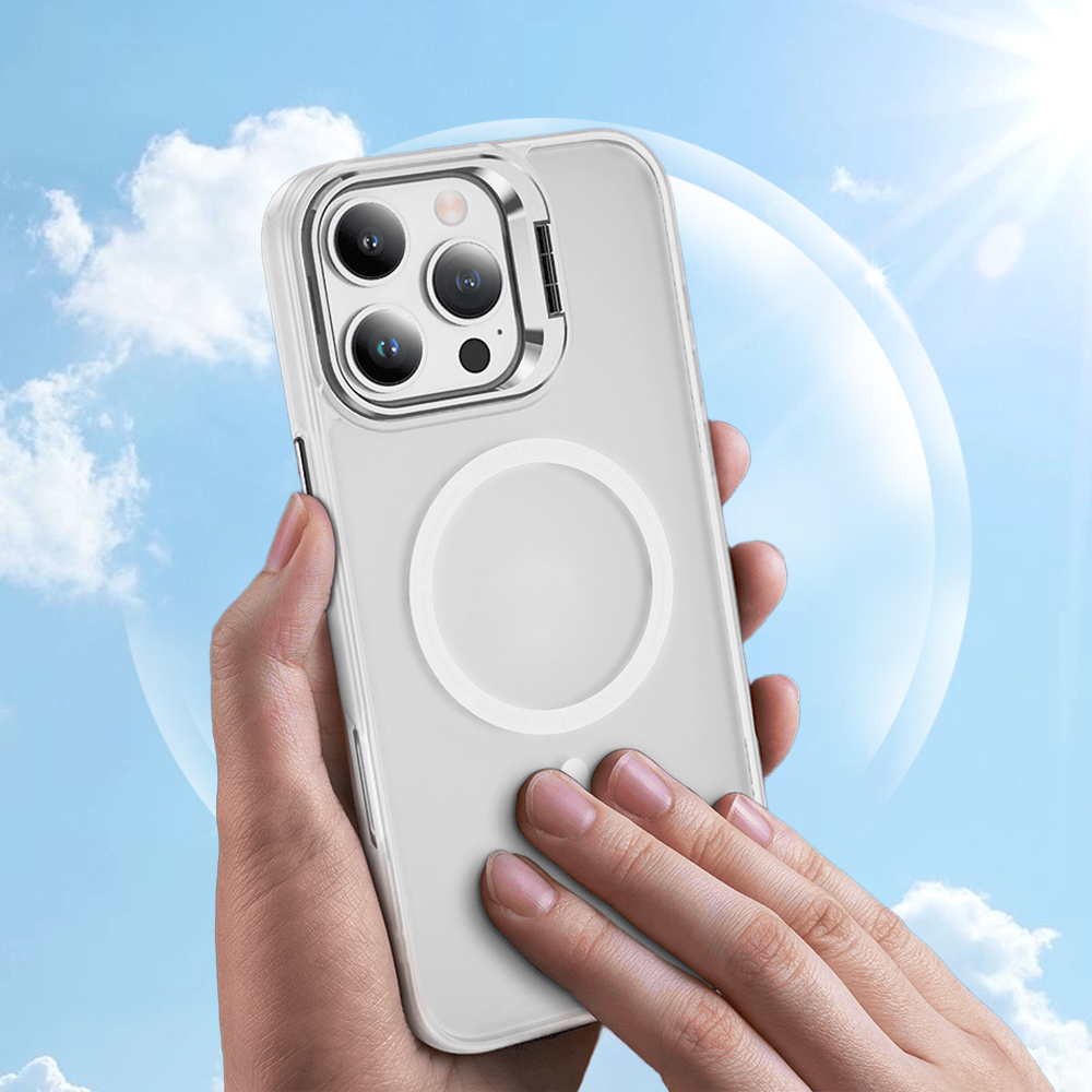 Skin-friendly Magnetic Mobile Phone Case fo iPhone 16,15,14,13,12,11 Series Phone Case with Lens Holder