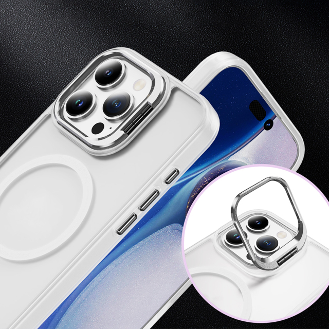 Skin-friendly Magnetic Mobile Phone Case fo iPhone 16,15,14,13,12,11 Series Phone Case with Lens Holder