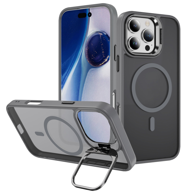 Skin-friendly Magnetic Mobile Phone Case fo iPhone 16,15,14,13,12,11 Series Phone Case with Lens Holder