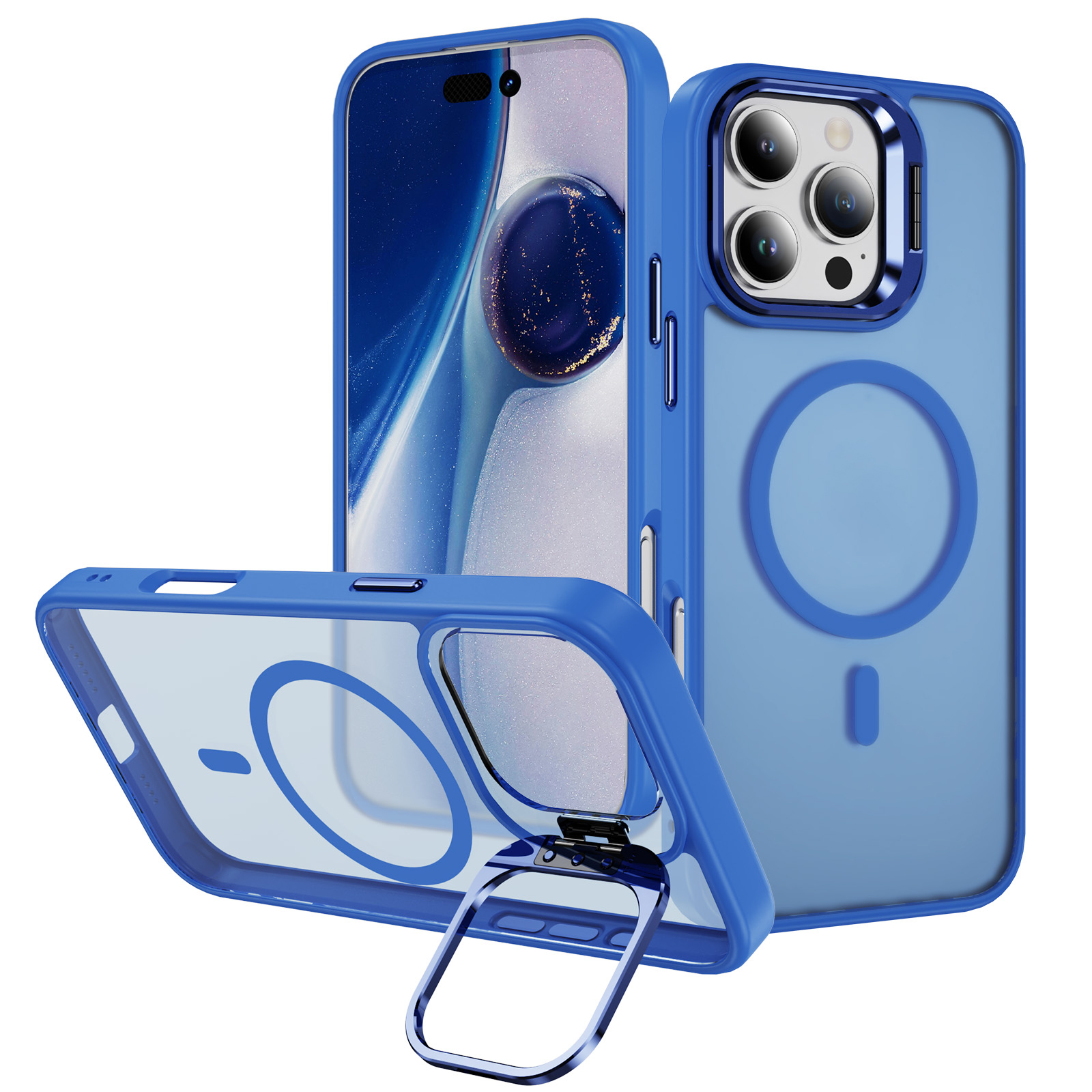 Skin-friendly Magnetic Mobile Phone Case fo iPhone 16,15,14,13,12,11 Series Phone Case with Lens Holder