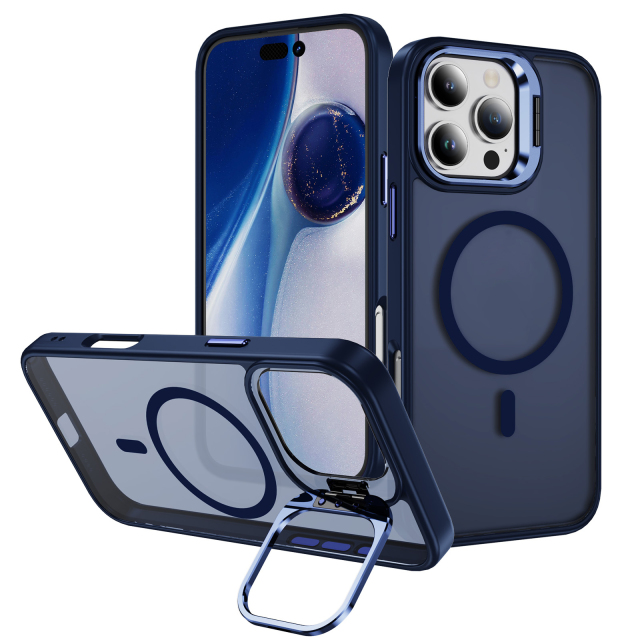 Skin-friendly Magnetic Mobile Phone Case fo iPhone 16,15,14,13,12,11 Series Phone Case with Lens Holder