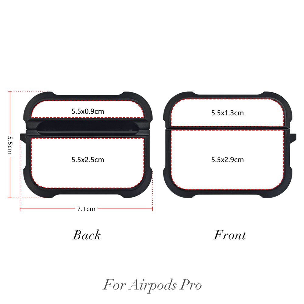 Sublimation Four Corner Anti-drop Earphone Case For Airpods 4/1/2/3, Airpods Pro 3/ Airpods Pro 2/ Airpods Pro, DIY Earphone Holder Soft TPU Earphone Case