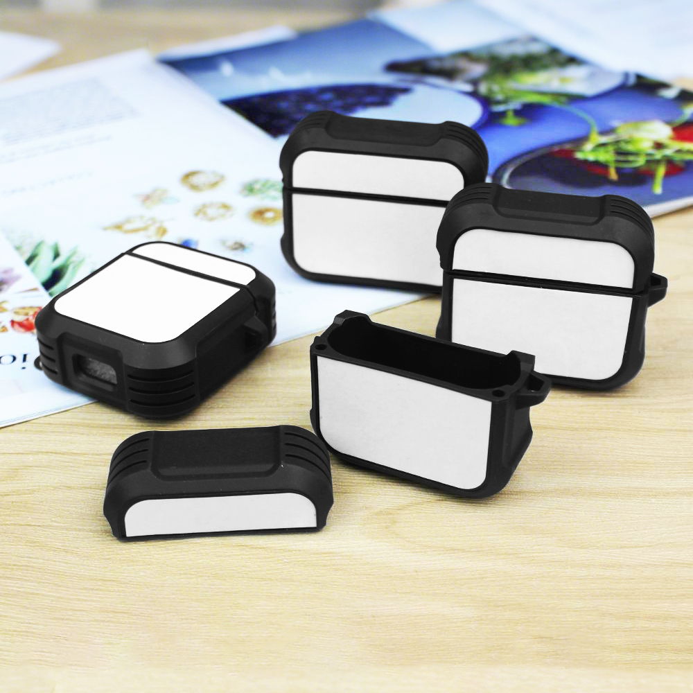 Sublimation Four Corner Anti-drop Earphone Case For Airpods 4/1/2/3, Airpods Pro 3/ Airpods Pro 2/ Airpods Pro, DIY Earphone Holder Soft TPU Earphone Case