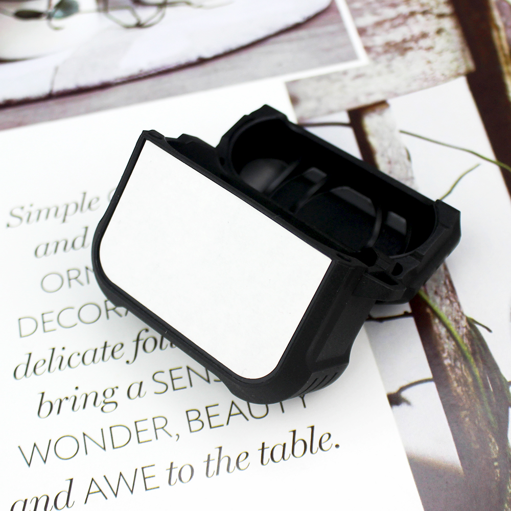 Sublimation Four Corner Anti-drop Earphone Case For Airpods 4/1/2/3, Airpods Pro 3/ Airpods Pro 2/ Airpods Pro, DIY Earphone Holder Soft TPU Earphone Case