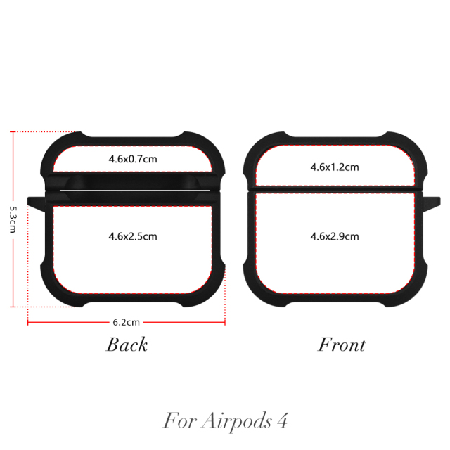 Sublimation Four Corner Anti-drop Earphone Case For Airpods 4/1/2/3 DIY Earphone Holder Soft TPU Earphone  Case