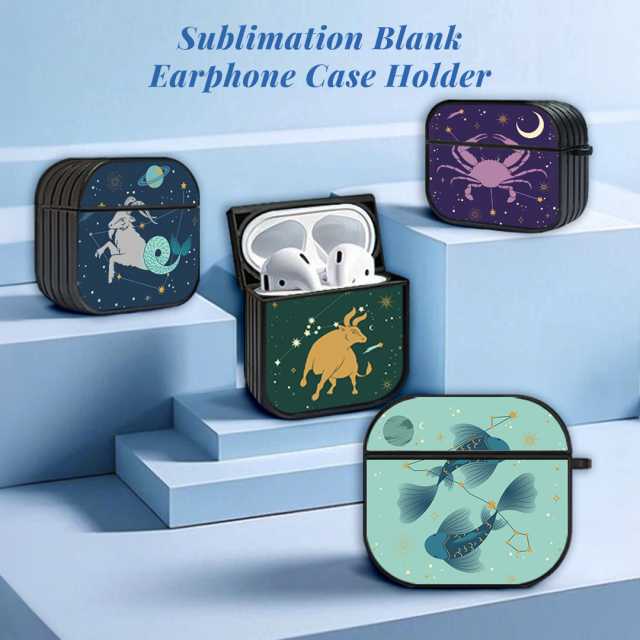 Sublimation Plastic Anti-drop Earphone Case For Airpods 4, For  Airpods 1/2/3/Pro DIY Earphone Holder