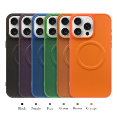 High Quality Wireless Charging Phone Case Silicone & Leather Phone Case for iPhone 16,15,12,11 Series