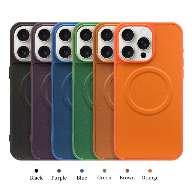 High Quality Wireless Charging Phone Case Silicone & Leather Phone Case for iPhone 16,15,12,11 Series