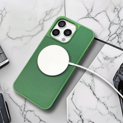 High Quality Wireless Charging Phone Case Silicone & Leather Phone Case for iPhone 16,15,12,11 Series