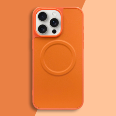 High Quality Wireless Charging Phone Case Silicone & Leather Phone Case for iPhone 16,15,12,11 Series