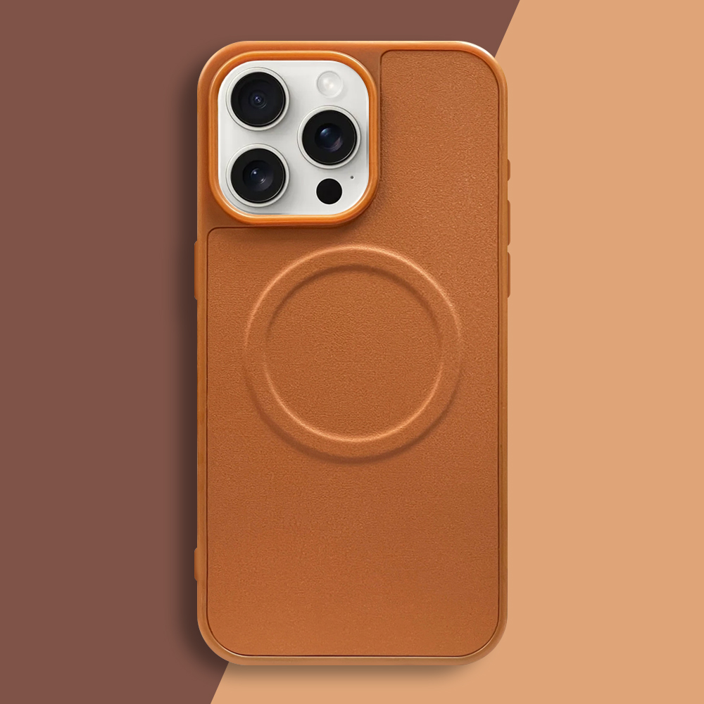 High Quality Wireless Charging Phone Case Silicone & Leather Phone Case for iPhone 16,15,12,11 Series