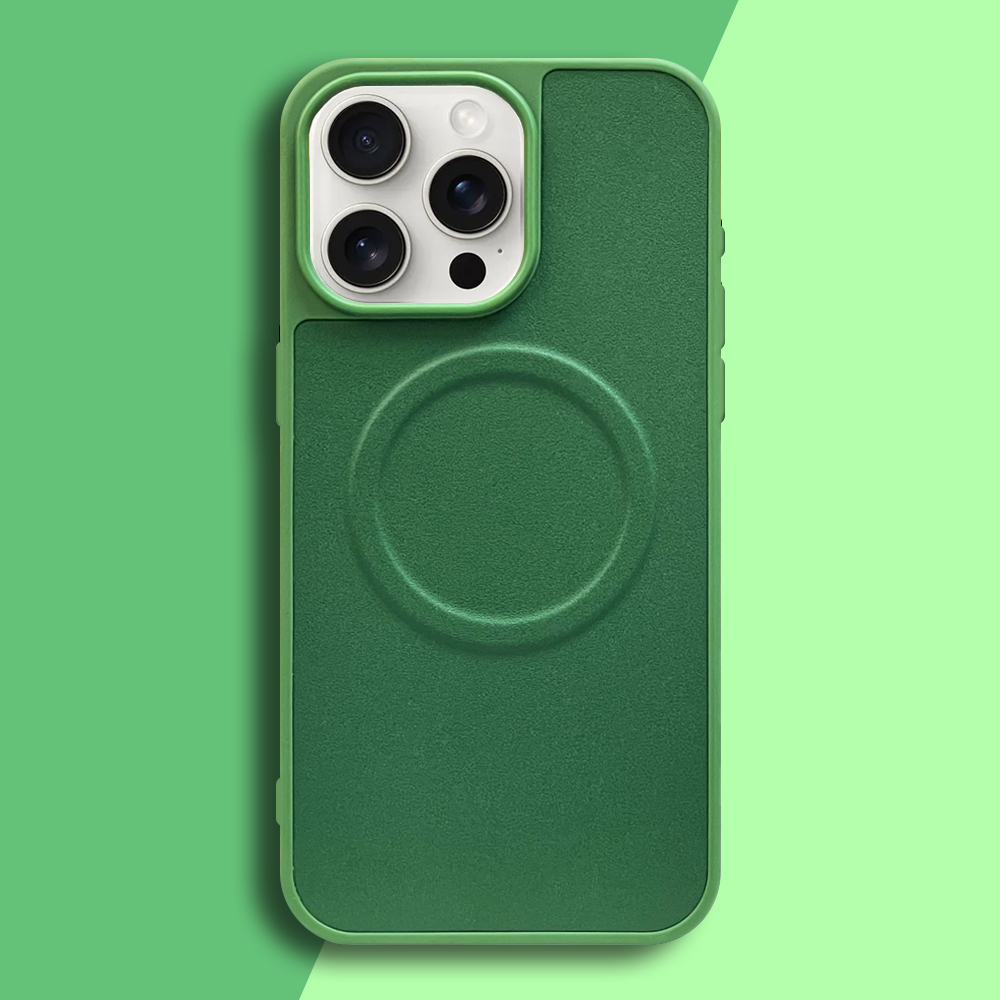 High Quality Wireless Charging Phone Case Silicone & Leather Phone Case for iPhone 16,15,12,11 Series