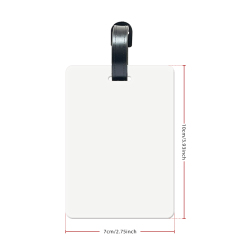 Sublimation Aluminium Luggage Tags Blanks White Blank Travel Bag Baggage Tags with Strap Double Side Printable