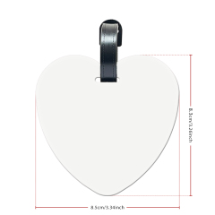 Sublimation Aluminium Luggage Tags Blanks White Blank Travel Bag Baggage Tags with Strap Double Side Printable