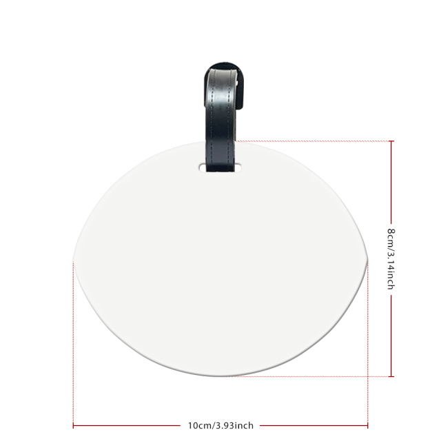 Sublimation Aluminium Luggage Tags Blanks White Blank Travel Bag Baggage Tags with Strap Double Side Printable