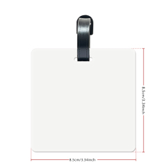 Sublimation Aluminium Luggage Tags Blanks White Blank Travel Bag Baggage Tags with Strap Double Side Printable