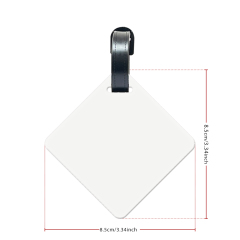Sublimation Aluminium Luggage Tags Blanks White Blank Travel Bag Baggage Tags with Strap Double Side Printable
