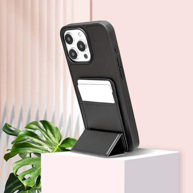 PU Leather Phone Case with Mag Foldable Stand-Card Holder for iPhone 16,15,12,11 Series