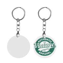 Sublimation PET Keychains Double-sided Printing Key Ring Custom Blank Round Keyring