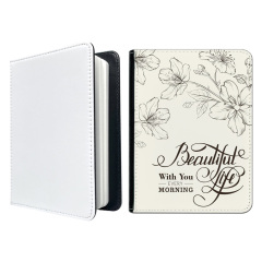 Sublimation Blank PU Leather Notebook School Office PU Full Width Printable NoteBook Changeable NoteBook A5/ A6