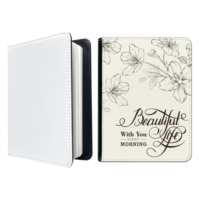 Sublimation Blank PU Leather Notebook School Office PU Full Width Printable NoteBook Changeable NoteBook A5/ A6