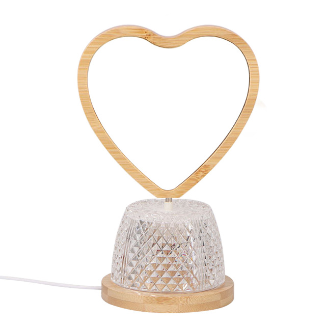 Sublimation Blank USB Night Light Photo Frames Blanks Bamboo Photo Frame Home Display for Creative Gift